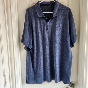 Tiger Woods Nike XL Dri-Fit Blue Golf Polo Stretch Short Sleeve Digital Camo